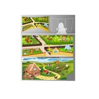 Стенд для сюжетно-ролевых игр 2-х сторонний (Зоопарк, ферма) - «globural.ru» - Новоуральск