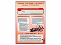 Стенд "Порядок действий работников школы при пожаре" - «globural.ru» - Новоуральск