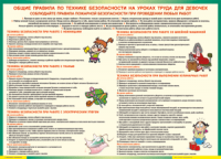 Правила безопасности на уроках труда для девочек 1000*1400 винил	 - «globural.ru» - Новоуральск