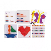Мозаика Peg Board. Набор с прозрачными досками и картинками - «globural.ru» - Новоуральск