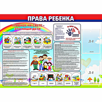 Стенд "Права ребенка"  с 2 карманами - «globural.ru» - Новоуральск