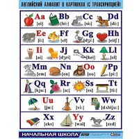 Таблица демонстрационная "Английский алфавит в картинках"(100x140) - «globural.ru» - Новоуральск