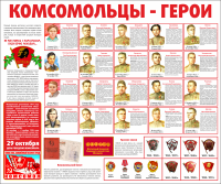 Тематический стенд "Комсомольцы-герои" - «globural.ru» - Новоуральск