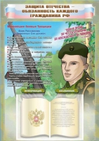 Стенд-уголок "Защита Отечества – обязанность каждого гражданина Российской Федерации" - «globural.ru» - Новоуральск