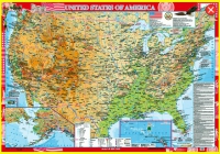 Настенная карта Соединенных Штатов Америки на английском языке (учебная) - «globural.ru» - Новоуральск
