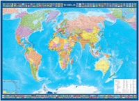 Настенная политическая карта мира с флагами на английском языке - «globural.ru» - Новоуральск