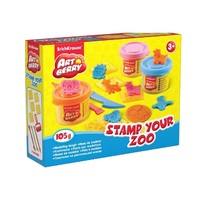 Пластилин на растительной основе Artberry/Stamp Your Zoo 3 бан./35 г со штампами - «globural.ru» - Новоуральск