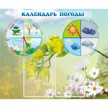 Стенд "Календарь погоды" с 2 карманами - «globural.ru» - Новоуральск