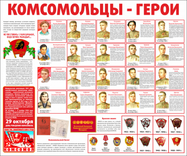 Тематический стенд "Комсомольцы-герои" - «globural.ru» - Новоуральск
