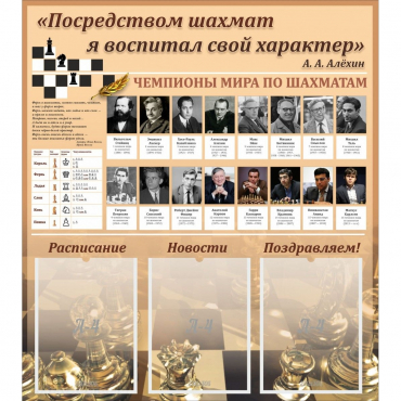 "Шахматы" тематический стенд - «globural.ru» - Новоуральск
